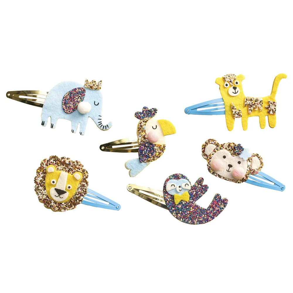 Janod Collection "Les Ateliers Bijoux" & Les Perles*6 Barrettes Exotic Animals à Créer