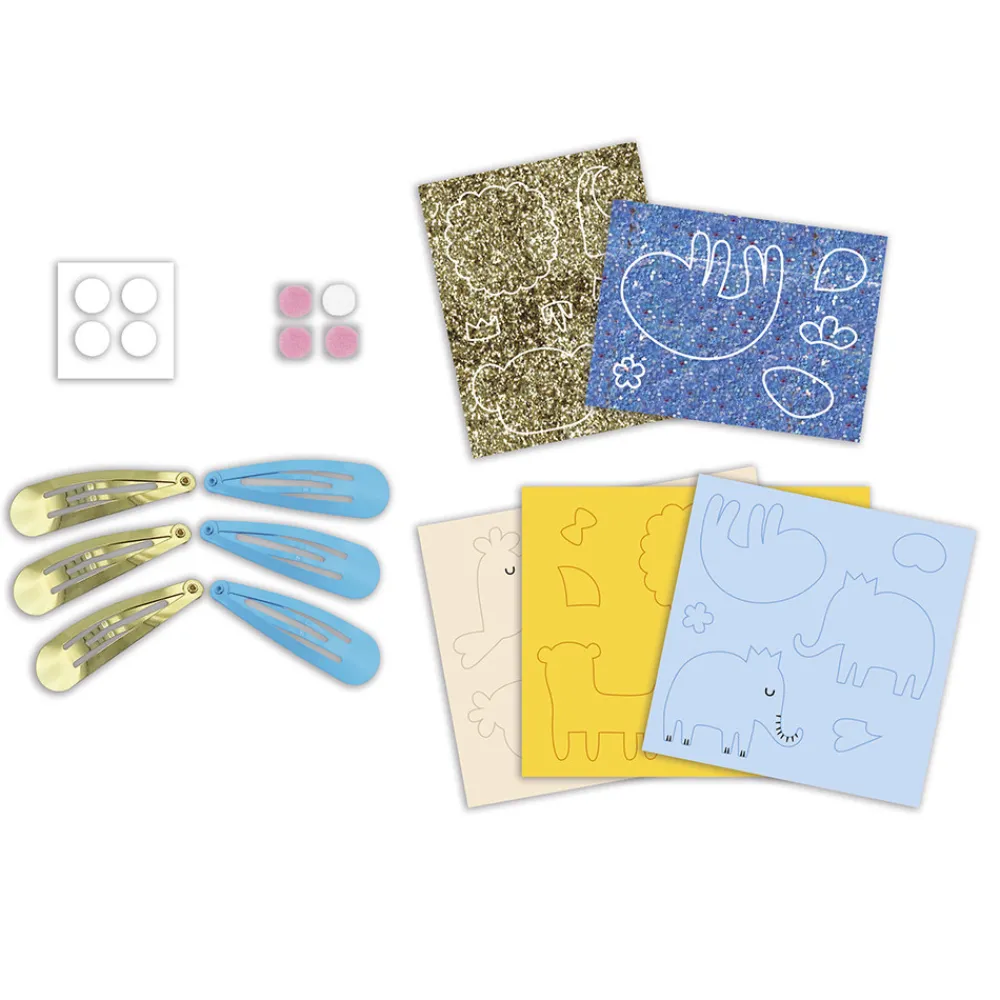 Janod Collection "Les Ateliers Bijoux" & Les Perles*6 Barrettes Exotic Animals à Créer