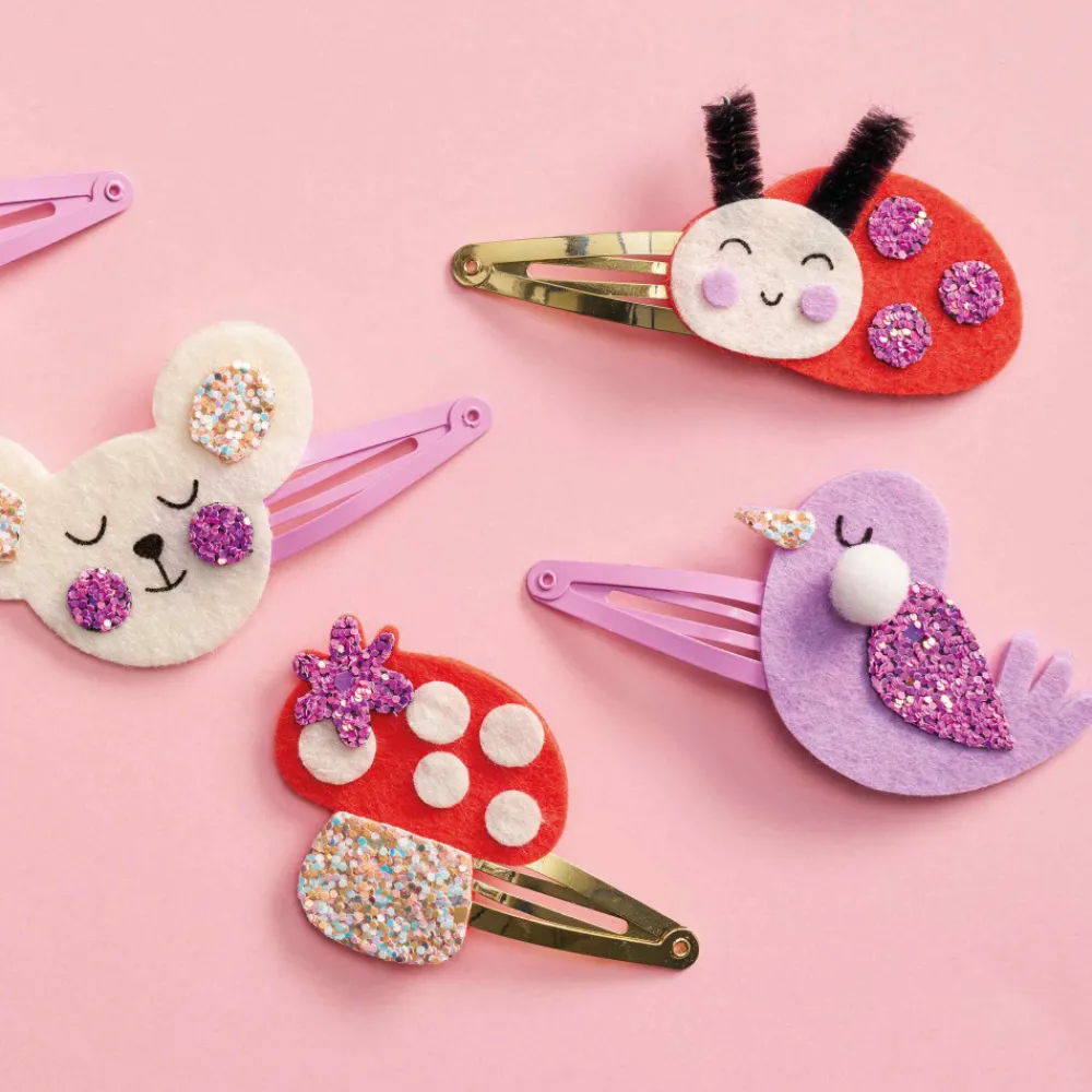 Janod Collection "Les Ateliers Bijoux" & Les Perles*6 Barrettes Flower Garden à Créer