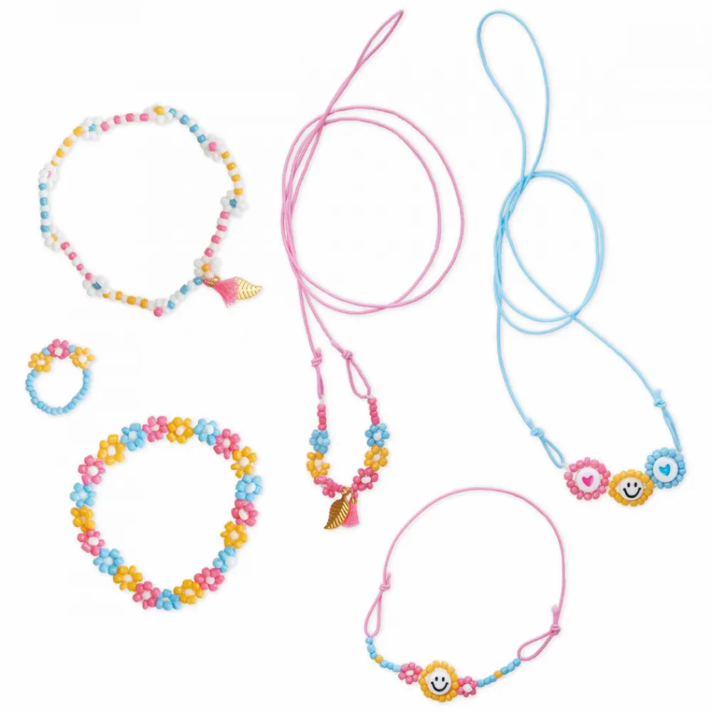 Janod Collection "Les Ateliers Bijoux" & Les Perles*6 Bijoux Fleurs en Perles à Créer