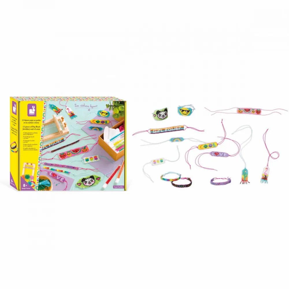 Janod Collection "Les Ateliers Bijoux" & Les Perles*13 Bijoux Pop en Perles et un Métier à Tisser