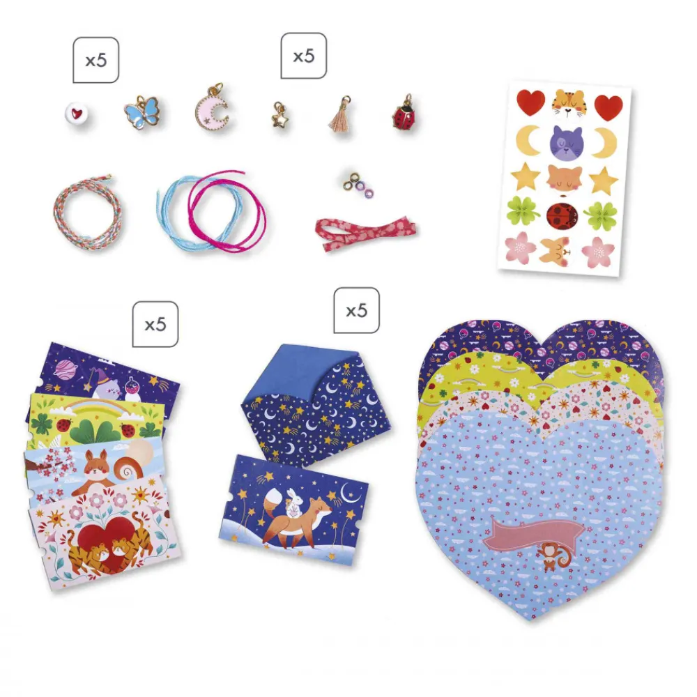 Janod Tampons & Papeterie|Collection "Les Ateliers Bijoux" & Les Perles*5 Bracelets A Voeux A Créer