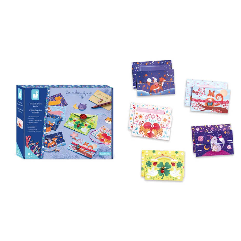 Janod Tampons & Papeterie|Collection "Les Ateliers Bijoux" & Les Perles*5 Bracelets A Voeux A Créer