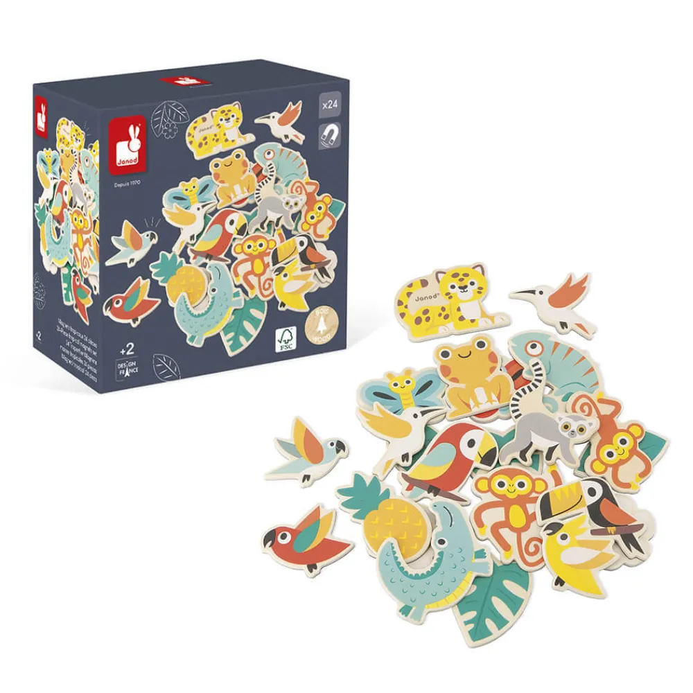 Janod Tableaux, Ardoises & Magnets*24 Magnets Tropicaux Tropik