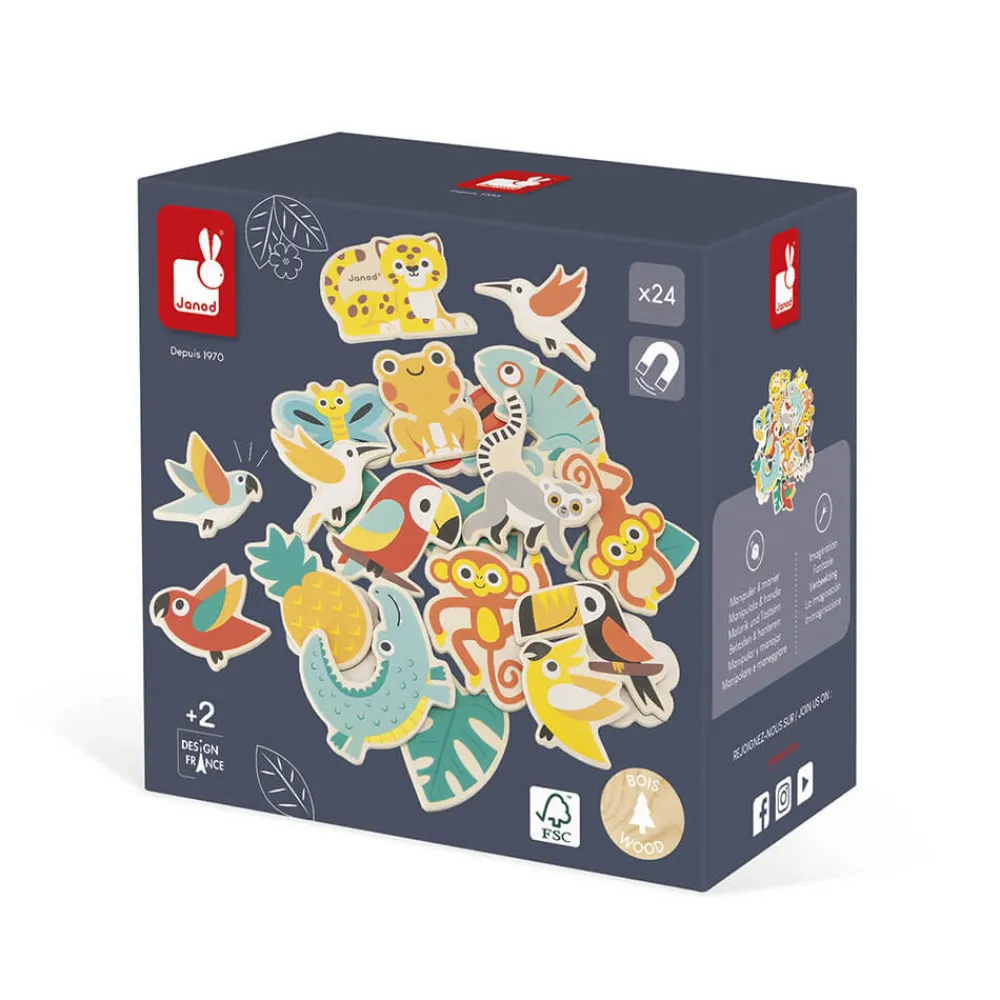 Janod Tableaux, Ardoises & Magnets*24 Magnets Tropicaux Tropik