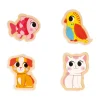 Janod Puzzles En Bois Premier Âge|Puzzles En Bois Premier Âge*4 puzzles Evolutifs Animaux de Compagnie
