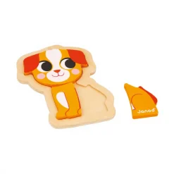 Janod Puzzles En Bois Premier Âge|Puzzles En Bois Premier Âge*4 puzzles Evolutifs Animaux de Compagnie