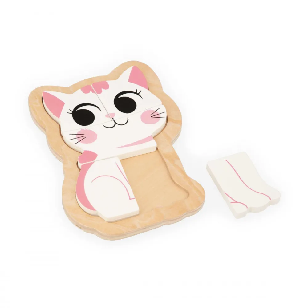 Janod Puzzles En Bois Premier Âge|Puzzles En Bois Premier Âge*4 puzzles Evolutifs Animaux de Compagnie