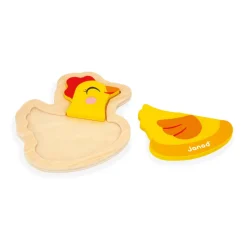 Janod Tracteurs & Animaux De La Ferme|Puzzles En Bois Premier Âge*4 Puzzles Evolutifs Ferme