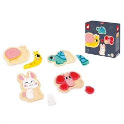 Janod Puzzles En Bois Premier Âge|Puzzles En Bois Premier Âge*4 Puzzles Evolutifs Jardin