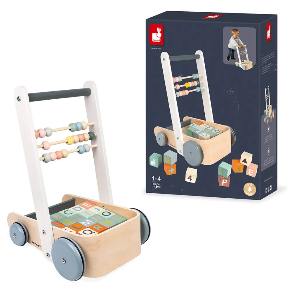 Janod Cubes & Pyramides|Jouets À Bascule, Porteurs & Chariots*ABC Buggy Sweet Cocoon (bois)