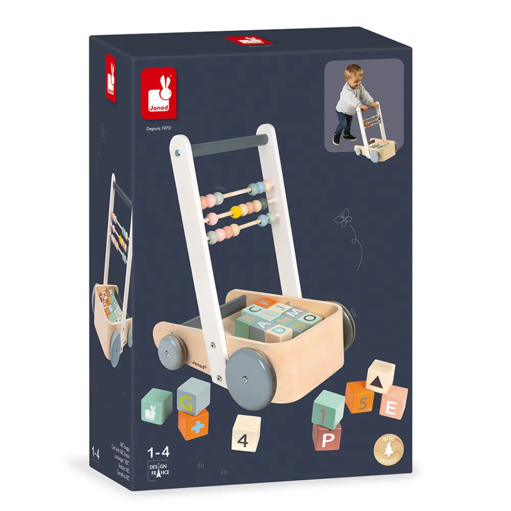 Janod Cubes & Pyramides|Jouets À Bascule, Porteurs & Chariots*ABC Buggy Sweet Cocoon (bois)