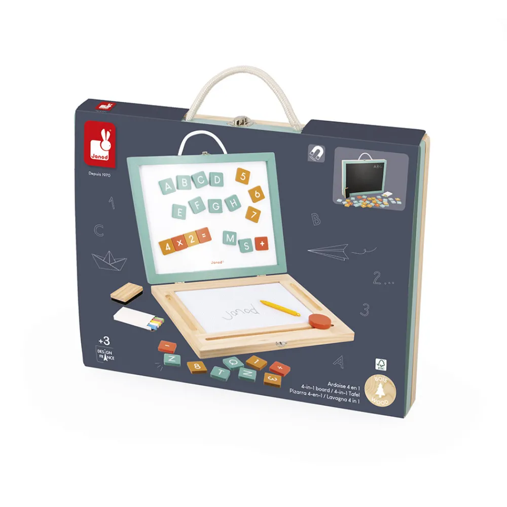 Janod Tableaux, Ardoises & Magnets|Jeux Éducatifs Maternelle*Ardoise 4 en 1