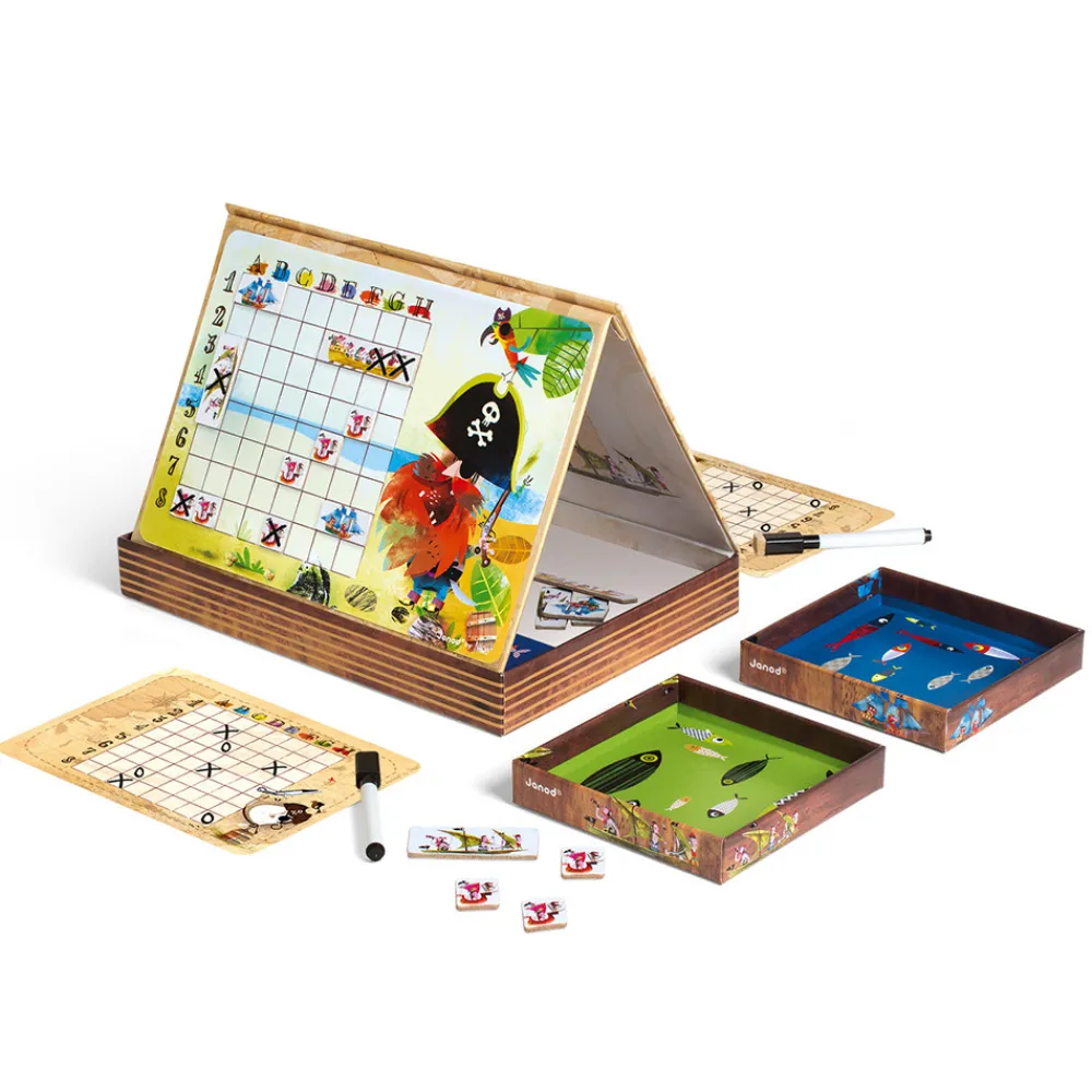 Janod Jeux Éducatifs Primaire|Jeux Éducatifs Magnétiques*Bataille Navale Pirates