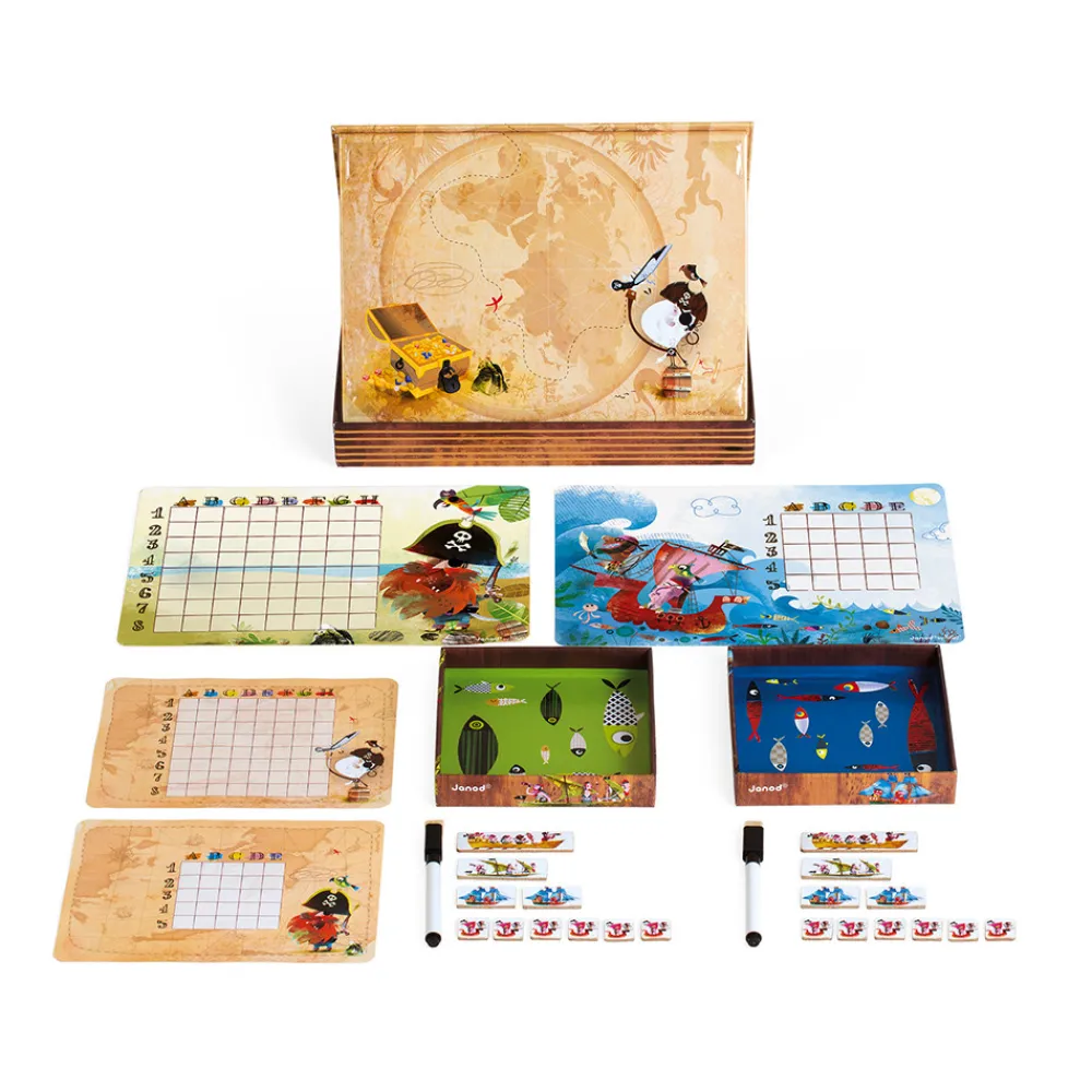 Janod Jeux Éducatifs Primaire|Jeux Éducatifs Magnétiques*Bataille Navale Pirates