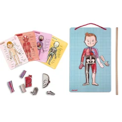 Janod Jeux Éducatifs Primaire|Jeux Éducatifs Science & Géographie*Body Magnet L'Anatomie - 12 langues