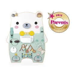 Janod Bouliers, Loopings & Panneaux D'Activités|Manipulation & Encastrement*Busy-board Ourson en bois Pure