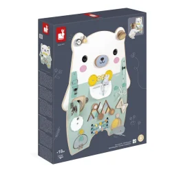 Janod Bouliers, Loopings & Panneaux D'Activités|Manipulation & Encastrement*Busy-board Ourson en bois Pure