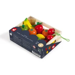 Janod Cuisines, Dinettes & Marchandes*Cagette de 12 fruits (bois)