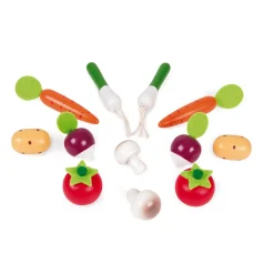 Janod Cuisines, Dinettes & Marchandes*Cagette de 12 légumes (bois)