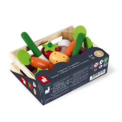 Janod Cuisines, Dinettes & Marchandes*Cagette de 12 légumes (bois)