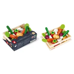 Janod Cuisines, Dinettes & Marchandes*Cagette de 12 légumes (bois)
