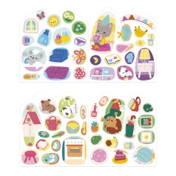 Janod Mosaïques & Gommettes*Cahier de Stickers et Décors La Maison
