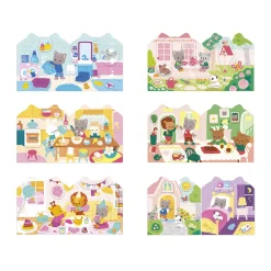 Janod Mosaïques & Gommettes*Cahier de Stickers et Décors La Maison