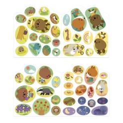 Janod Mosaïques & Gommettes*Cahier de Stickers et Décors La Forêt
