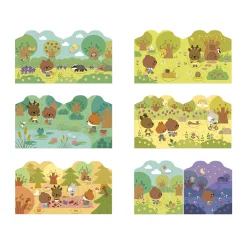 Janod Mosaïques & Gommettes*Cahier de Stickers et Décors La Forêt