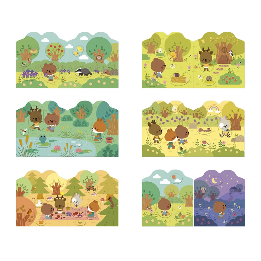 Janod Mosaïques & Gommettes*Cahier de Stickers et Décors La Forêt