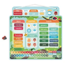 Janod Jeux Éducatifs Primaire|Jeux Éducatifs Maternelle*Calendrier Magnétique - Anglais