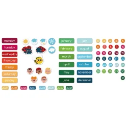 Janod Jeux Éducatifs Primaire|Jeux Éducatifs Maternelle*Calendrier Magnétique - Anglais