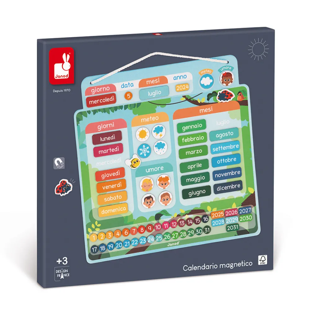Janod Jeux Éducatifs Primaire|Jeux Éducatifs Maternelle*Calendrier Magnétique - Espagnol