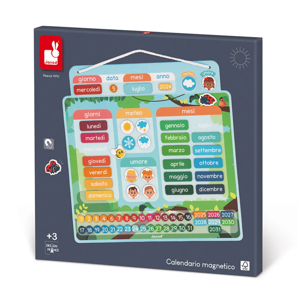 Janod Jeux Éducatifs Primaire|Jeux Éducatifs Maternelle*Calendrier Magnétique - Espagnol