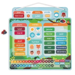 Janod Jeux Éducatifs Primaire|Jeux Éducatifs Maternelle*Calendrier Magnétique - Français