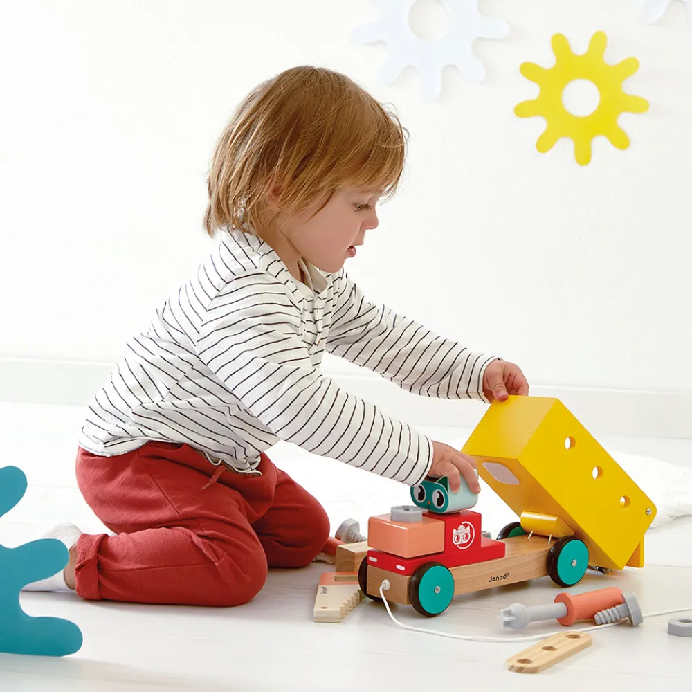Janod Jouets À Promener & À Pousser*Camion à Tirer Brico'Kids