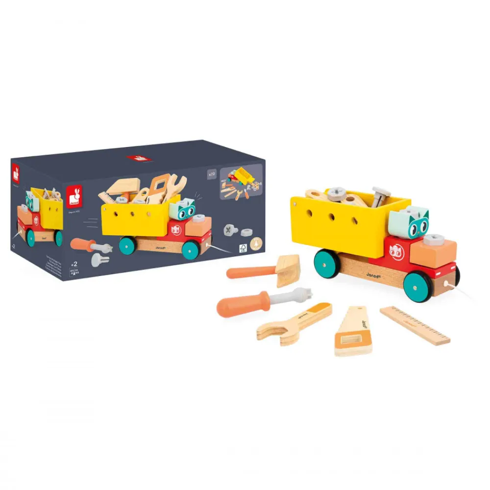 Janod Jouets À Promener & À Pousser*Camion à Tirer Brico'Kids