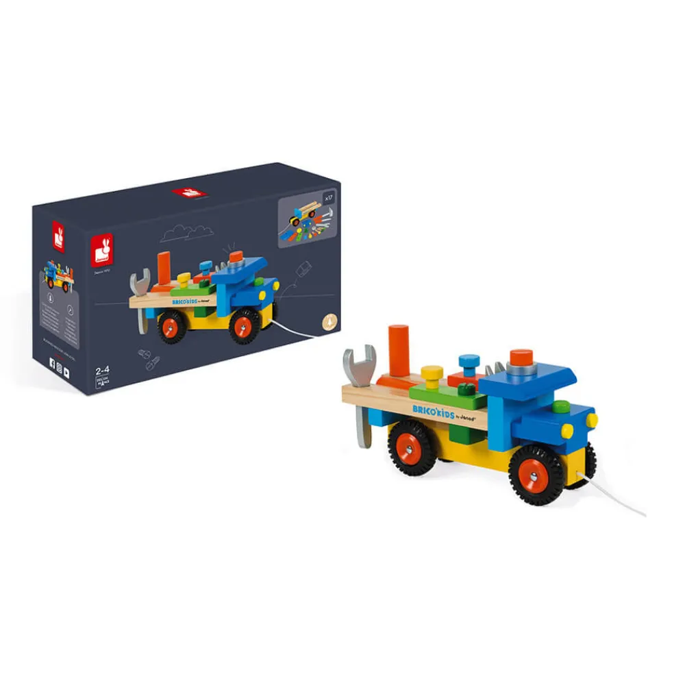Janod Véhicules, Garages & Voitures|Établis, Outils & Bricolage*Camion de bricolage (bois)