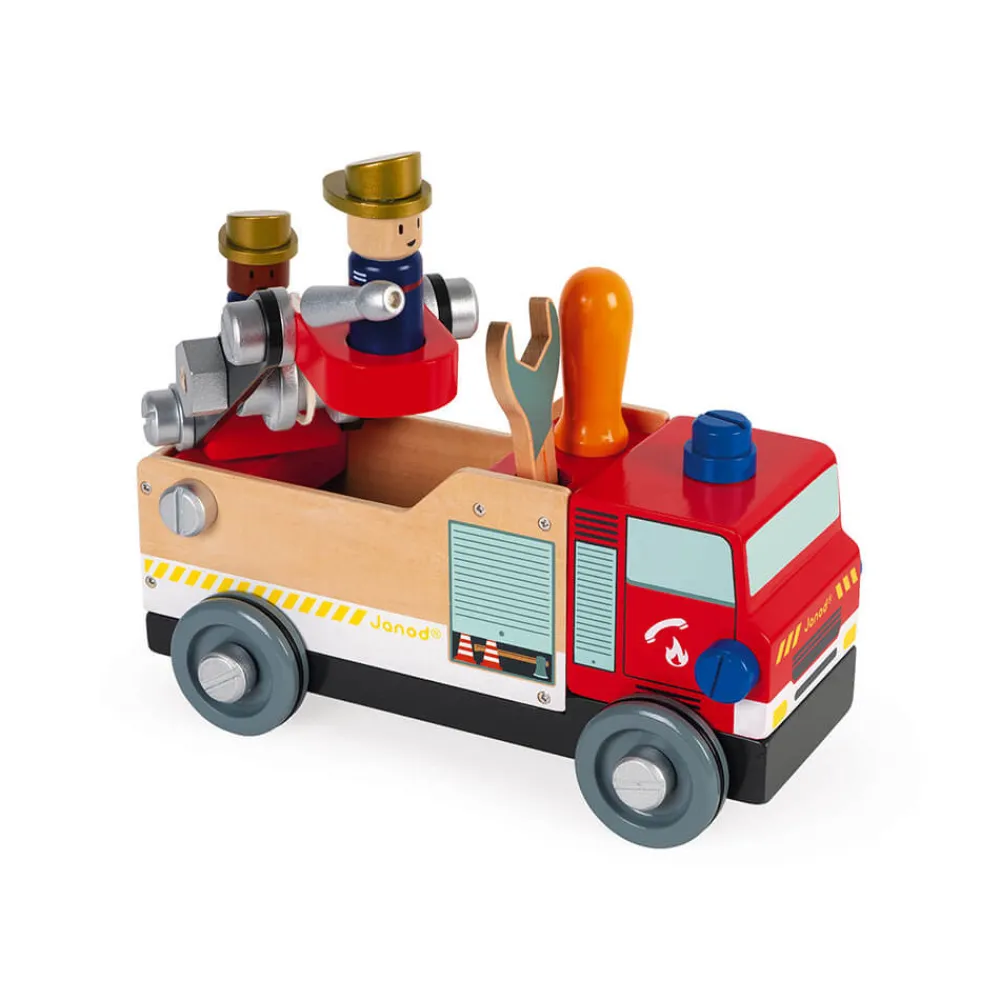 Janod Véhicules, Garages & Voitures|Établis, Outils & Bricolage*Camion de pompiers Brico'kids