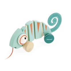 Janod Jouets À Promener & À Pousser*Caméléon à Tirer Tropik