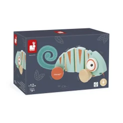 Janod Jouets À Promener & À Pousser*Caméléon à Tirer Tropik