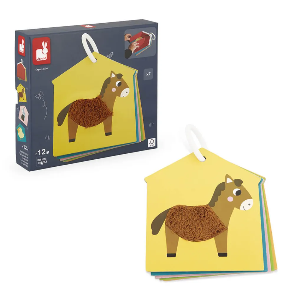 Janod Tracteurs & Animaux De La Ferme|Formes & Couleurs*Cartes Tactiles Ferme