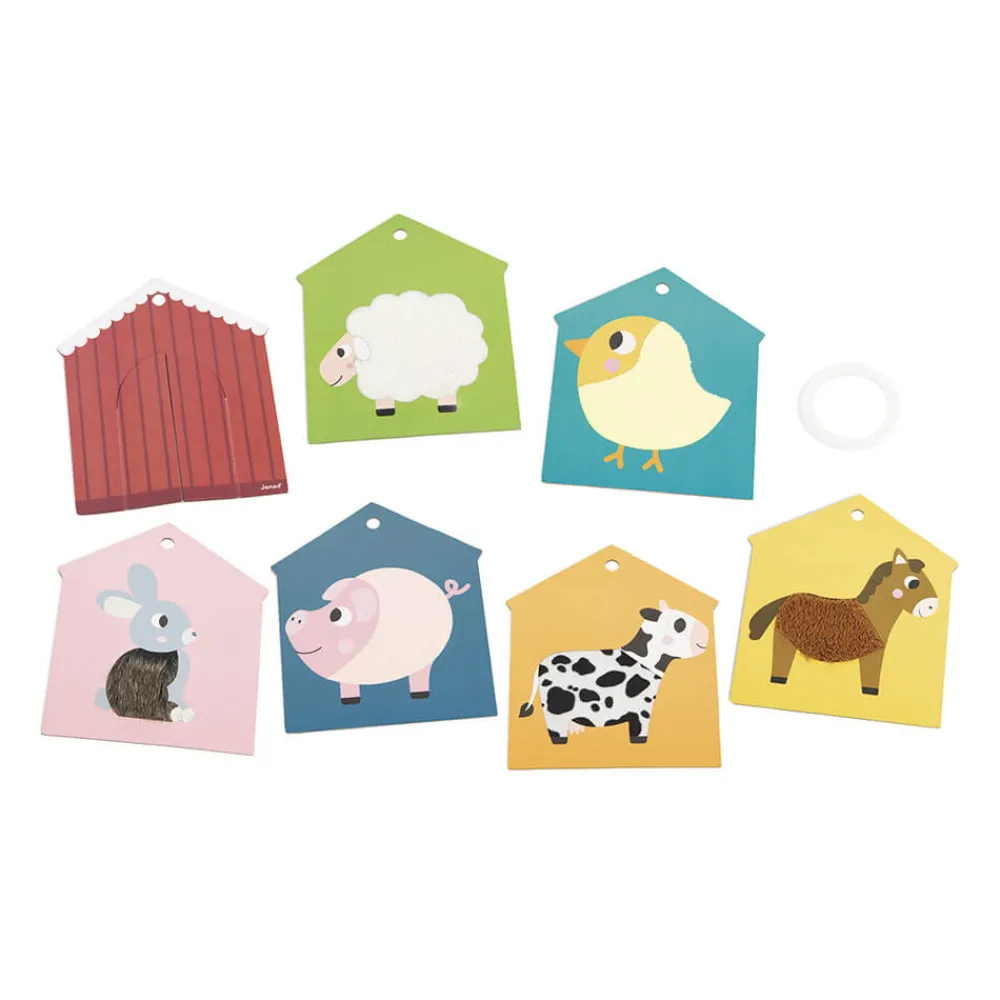 Janod Tracteurs & Animaux De La Ferme|Formes & Couleurs*Cartes Tactiles Ferme