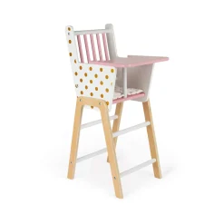 Janod Accessoires Poupons, Poupées & Ménage*Chaise Haute Candy Chic (bois)
