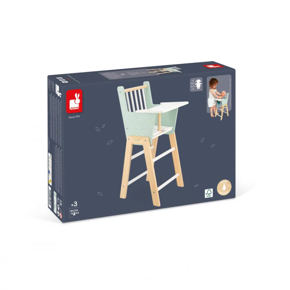 Janod Accessoires Poupons, Poupées & Ménage*Chaise Haute Zen