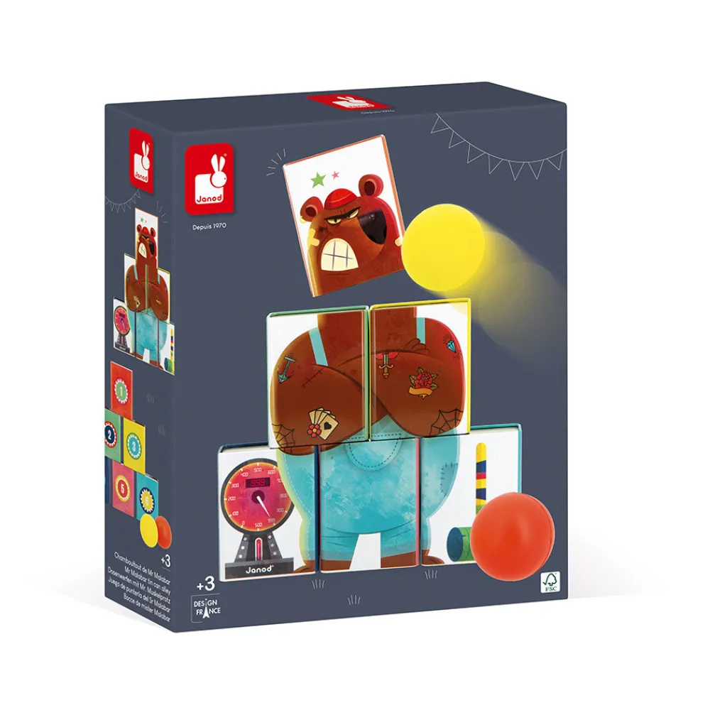 Janod Sports & Activités D'Extérieur|Jeux De Lancer*Chamboule-tout Monsieur Ours