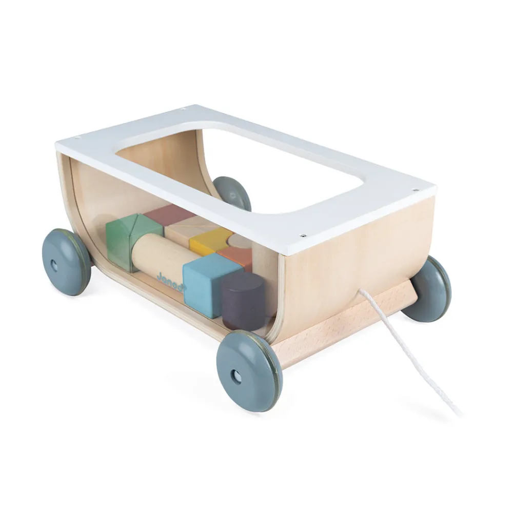 Janod Formes & Couleurs|Cubes & Pyramides*Chariot de Cubes Sweet Cocoon (bois)