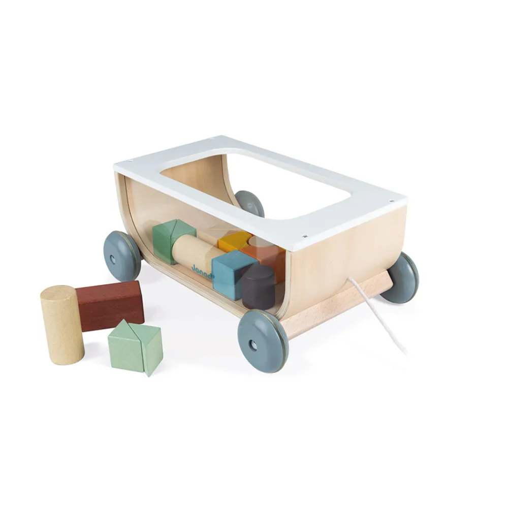 Janod Formes & Couleurs|Cubes & Pyramides*Chariot de Cubes Sweet Cocoon (bois)