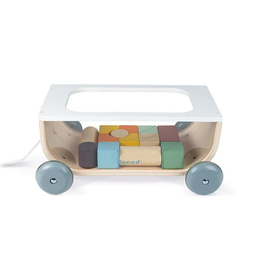 Janod Formes & Couleurs|Cubes & Pyramides*Chariot de Cubes Sweet Cocoon (bois)